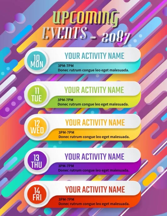 upcoming events Template | PosterMyWall
