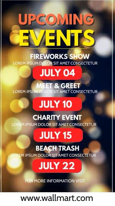 Upcoming Events Template | PosterMyWall