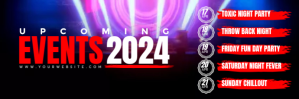 Upcoming Events Encabezado de Twitter template