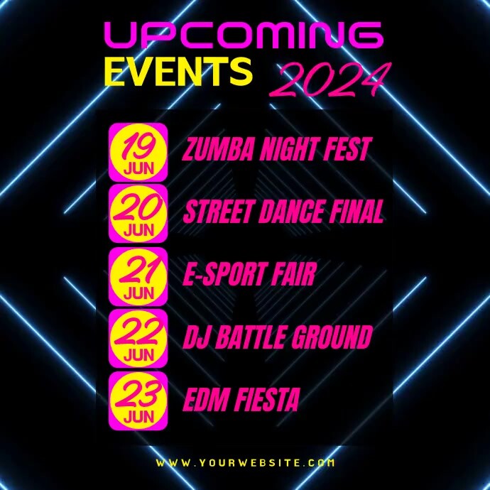 Upcoming Events Template | PosterMyWall