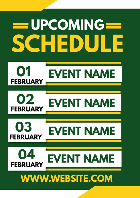 Upcoming Events Template | PosterMyWall