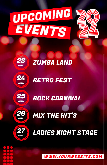 Upcoming Events Tabloid template