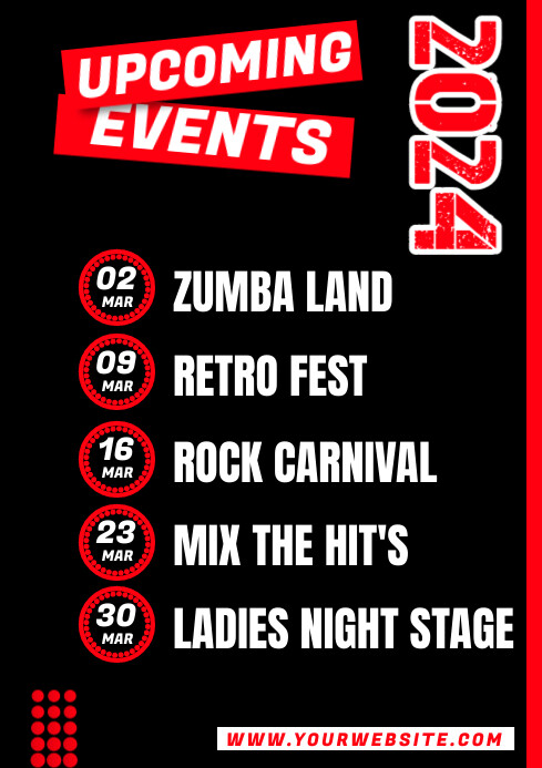 Upcoming Events Template | PosterMyWall