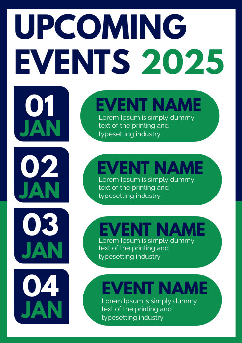 Upcoming Events Template | PosterMyWall