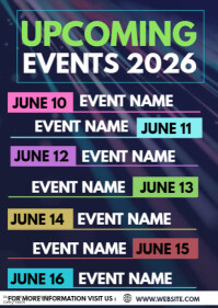 Upcoming Events Template | PosterMyWall