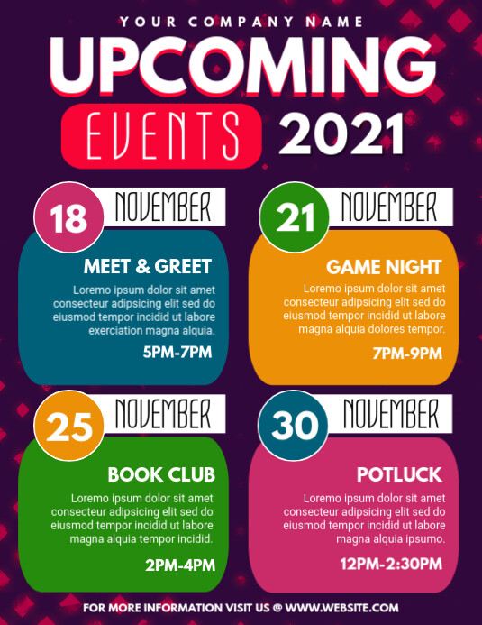 Upcomingevents Names Copy of Upcoming Events | PosterMyWall