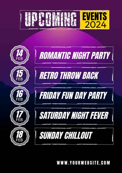 Upcoming Events Template | PosterMyWall