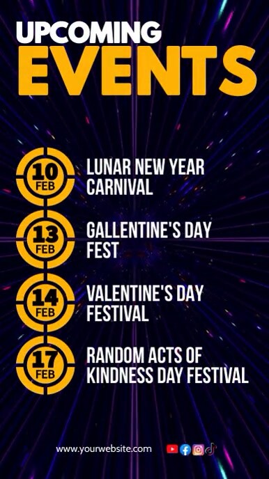 Upcoming Events Instagram Story template