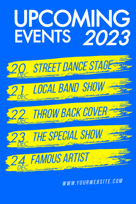 Upcoming Events Template | PosterMyWall
