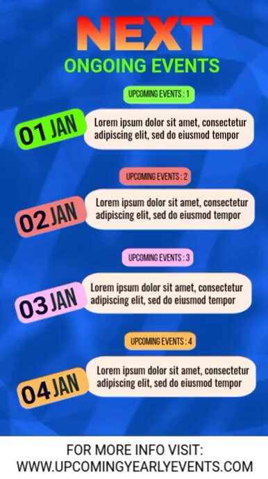 Upcoming Events Template | PosterMyWall