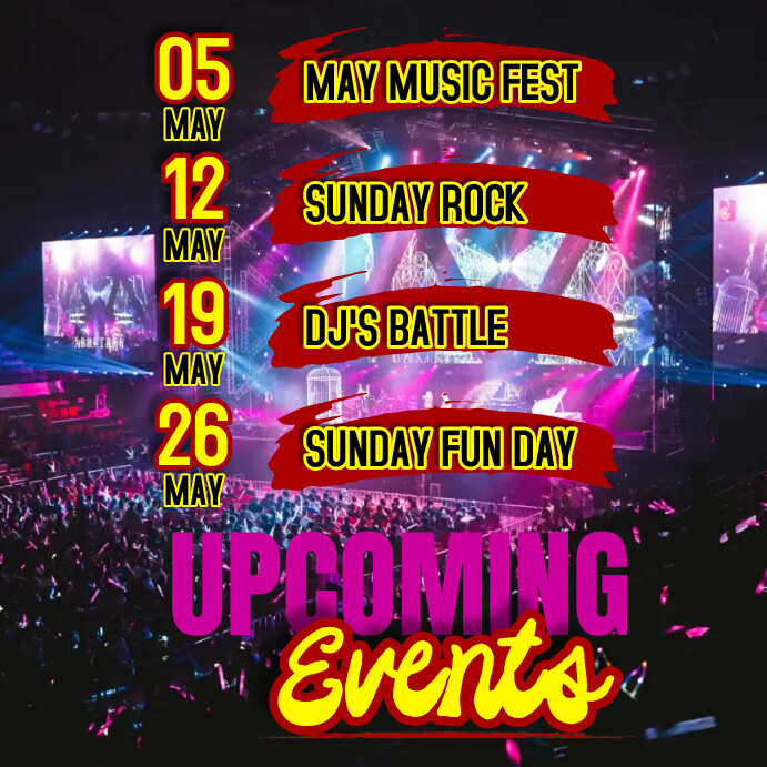 Upcoming Events Template | PosterMyWall