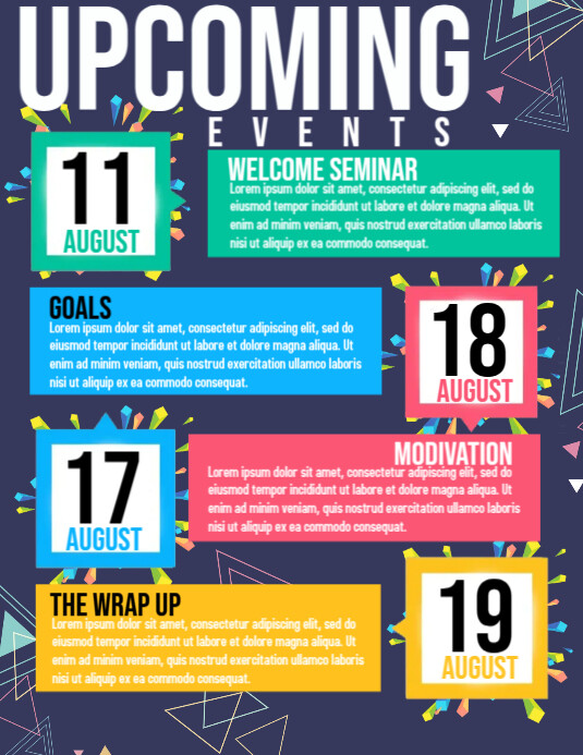 upcoming events Templat | PosterMyWall