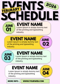 Upcoming Events A6 template