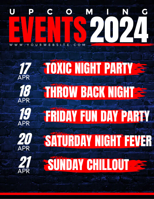 Upcomingevents Names Upcoming Events Template | PosterMyWall