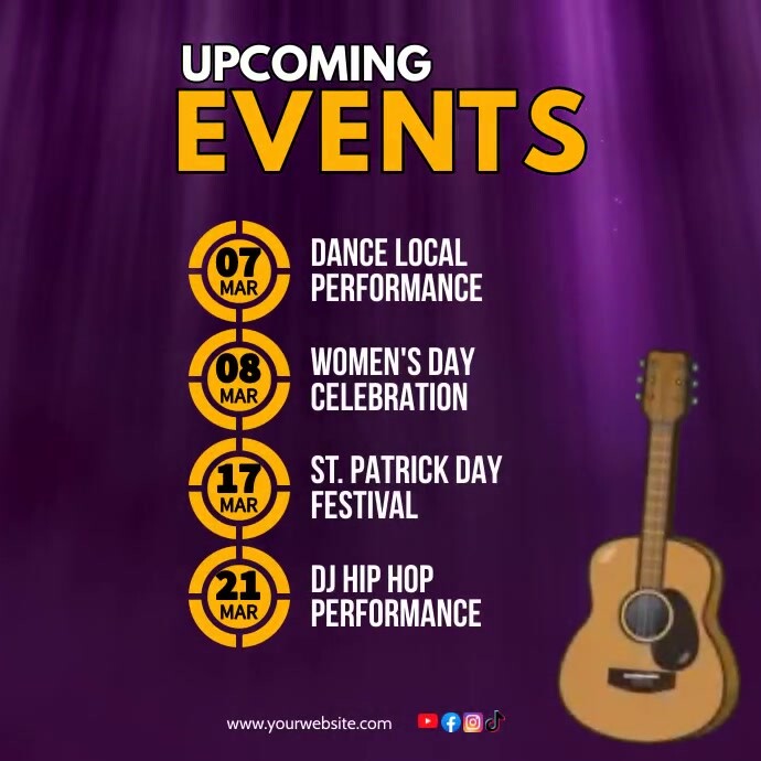 Upcoming Events Template | PosterMyWall