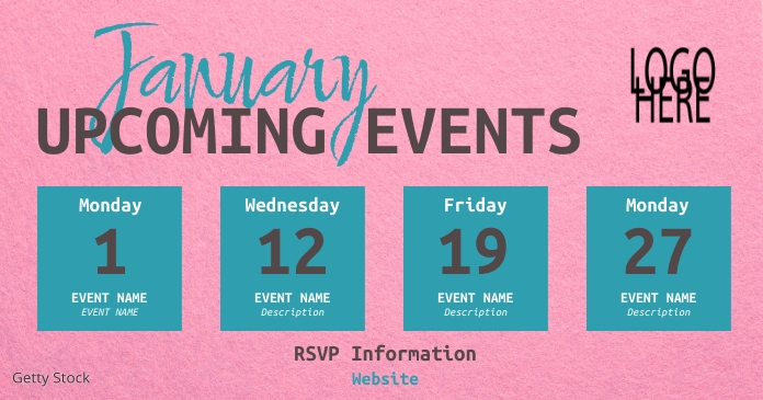 Upcoming Events Template | PosterMyWall