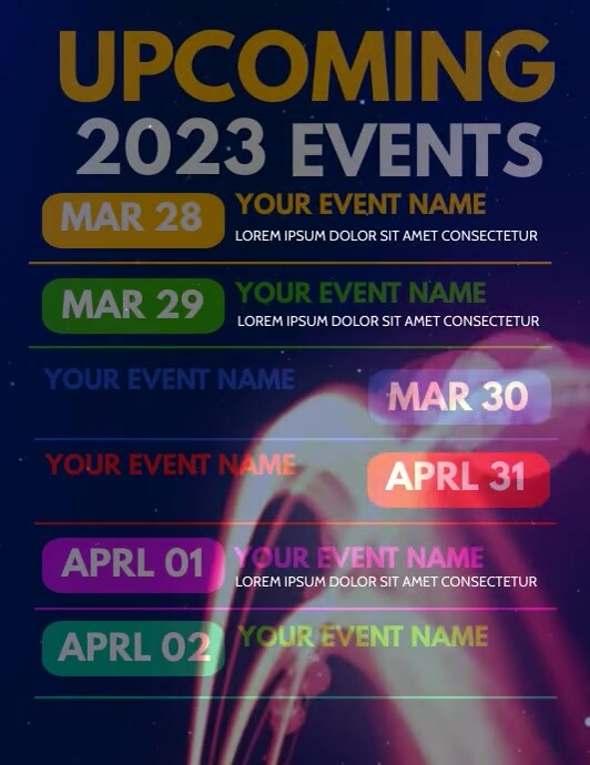 Upcoming Events Template | PosterMyWall