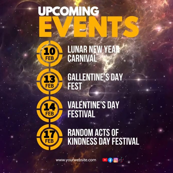 Upcoming Events Template | PosterMyWall