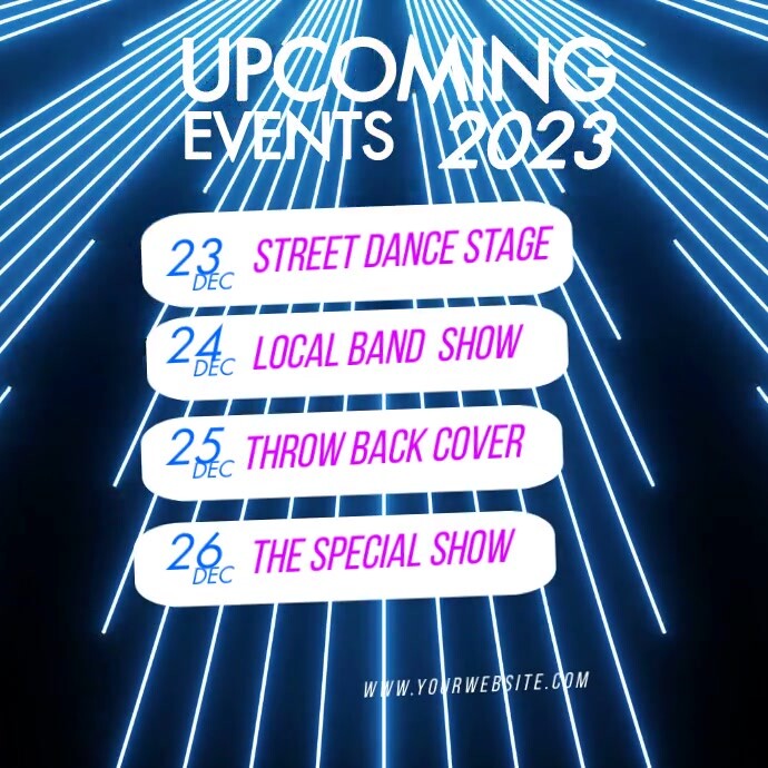 Upcoming Events Template | PosterMyWall