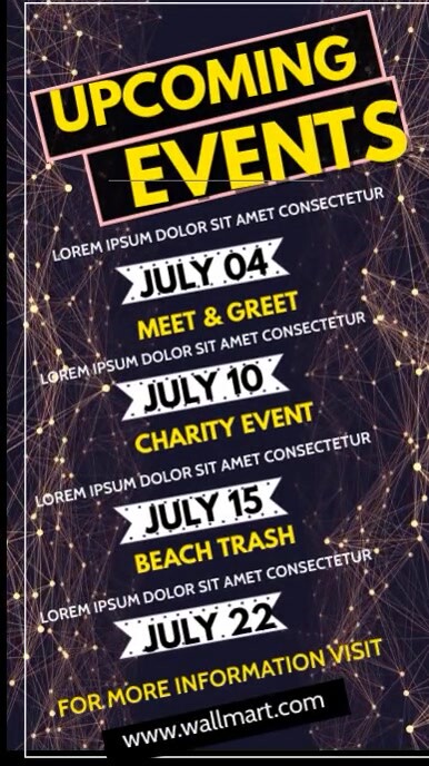 Upcoming Events Template | PosterMyWall