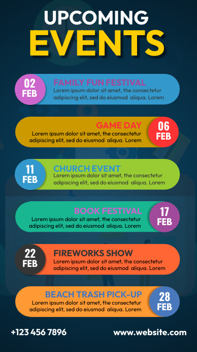 Upcoming Events Template | PosterMyWall