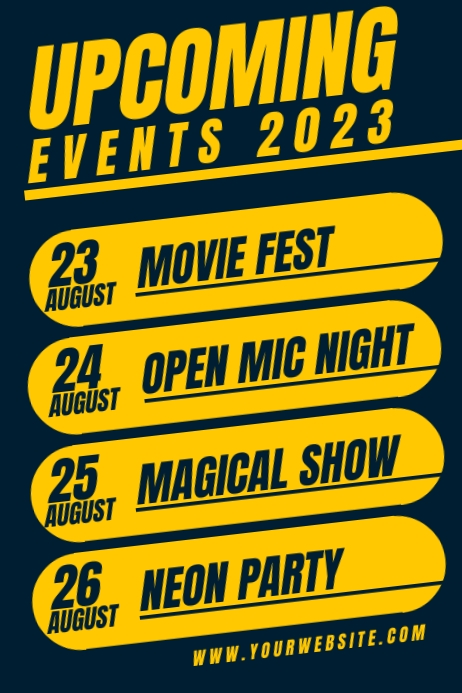 Upcoming Events Template | PosterMyWall