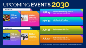 Upcoming Events  Digital Display template