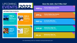 Upcoming Events Digital Display template