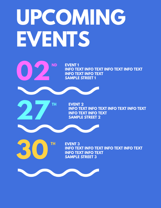 Upcoming Events Flyer Template Upcoming Events Flyer Template