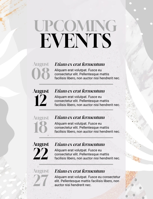 Copy of Upcoming Events Flyer | PosterMyWall