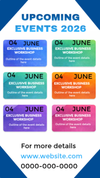 Upcoming events flyer template Digital Display (9:16)
