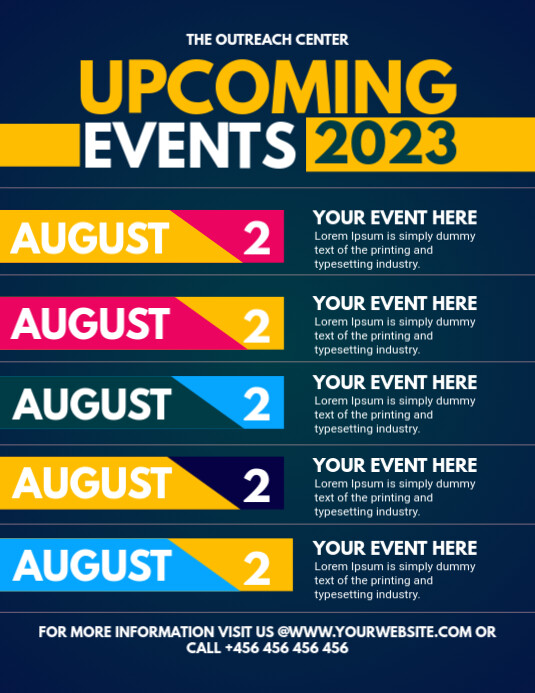 upcoming events flyer template | PosterMyWall