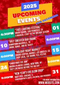 Upcoming Events For December A4 template