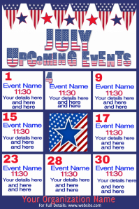 July Events Graphics Upcoming Events -July Template | PosterMyWall