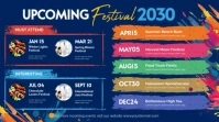 Upcoming Events List Festival  Digital Display template
