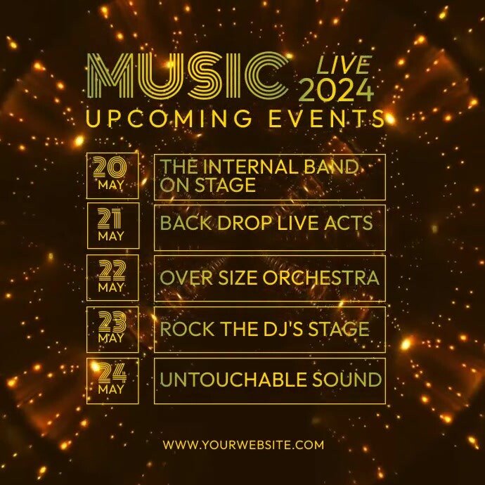 Upcoming Events Live Music Template | PosterMyWall