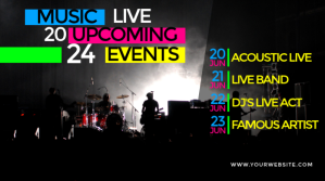 Upcoming Events Music Twitter Post template