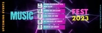 Upcoming Events Music Twitter Banner template