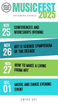 Upcoming Events Music Fest Story Historia de Instagram template