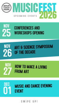 Upcoming Events Music Fest Story template