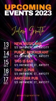 Upcoming Events Poster Template | PosterMyWall