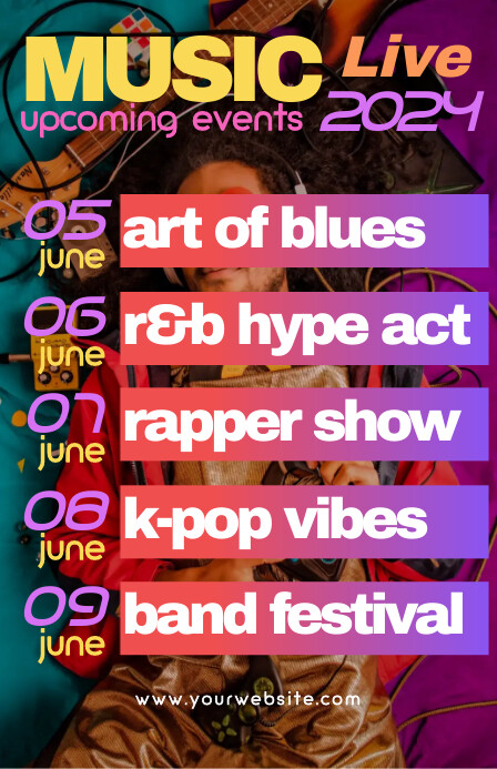 Copy of Upcoming Events Music Live | PosterMyWall
