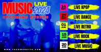 Upcoming Events Music Live Facebook Shared Image template