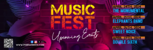 Upcoming Events Music Live Encabezado de Twitter template