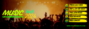 Upcoming Events Music Live Twitter-header template