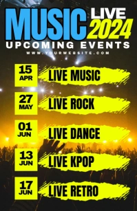 Upcoming Events Music Live Tabloid template