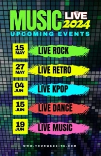 Upcoming Events Music Live Tabloid template