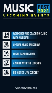 Upcoming Events Music Live Instagram template