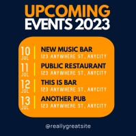 Upcoming events calendar instagram post Template | PosterMyWall