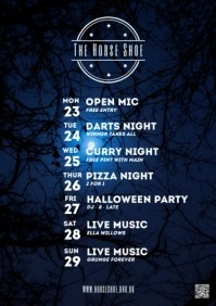 Upcoming Events October Halloween A4 template